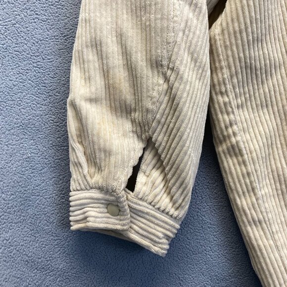 Collusion Men's Cotton Snap Button Front Beige Corduroy Jacket Coat Size 3XL - Picture 12 of 13